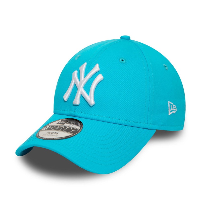 New Era Kids 9FORTY New York Yankees Baseball Cap – MLB League Essential – Turquoise CHILD ADJ.