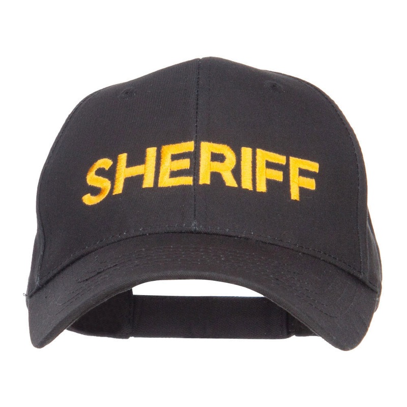 Sheriff Embroidered Military Cotton Cap Black One Size