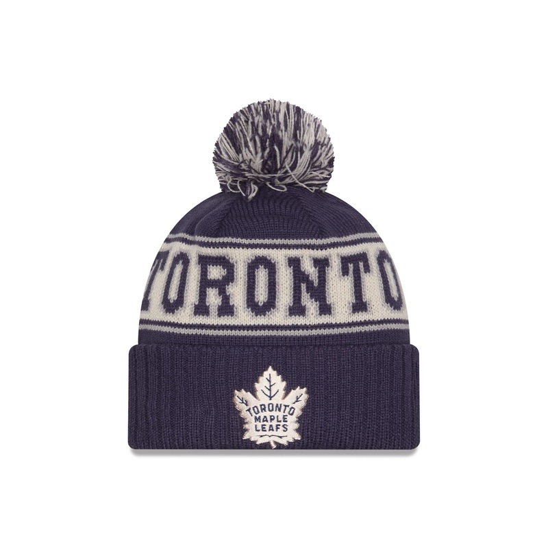 Toronto Maple Leafs Retro Pom Knit Hat One Size