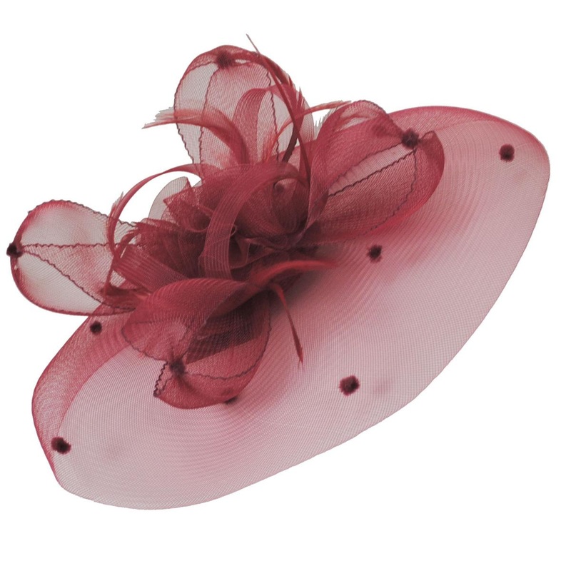 Voile Horsehair Mesh Fascinator Hat BLACK ONE SIZE FITS MOST