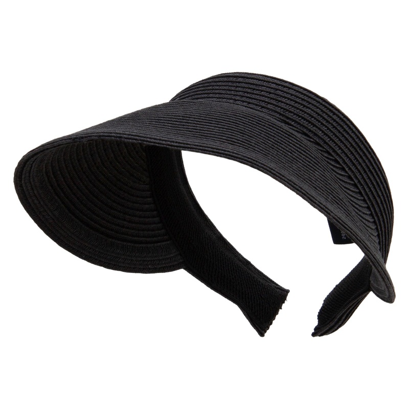 Womens Clip On Toyo Braid Visor Black One Size