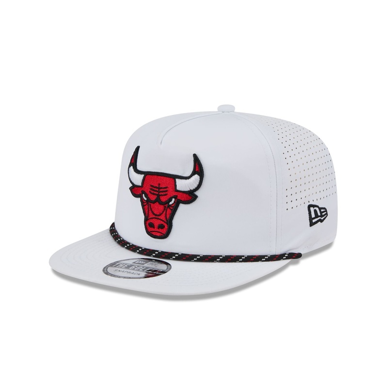 Chicago Bulls Optic White Performance Rope Golfer Hat One Size
