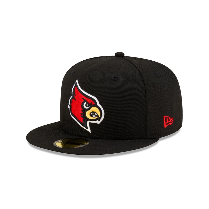 Louisville Cardinals Black 59FIFTY Fitted Hat 7