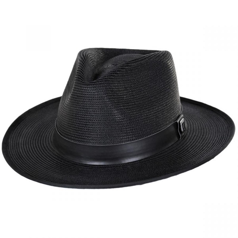 Max Braided Fedora Hat BLACK M
