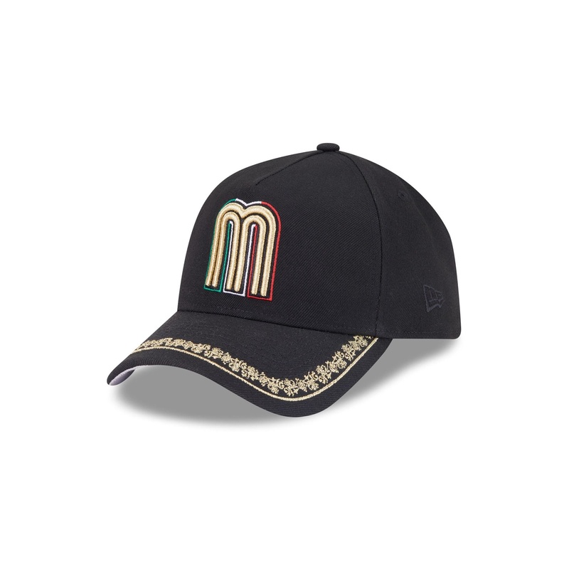 Mexico Baseball Ornate Visor 9FORTY A-Frame Snapback Hat One Size