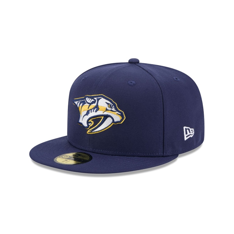 Nashville Predators Rear Wordmark 59FIFTY Fitted Hat 7