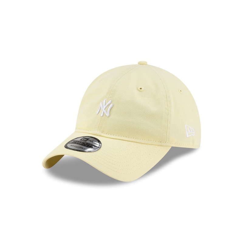 New York Yankees Mini Logo Pastel Yellow 9TWENTY Adjustable Hat One Size