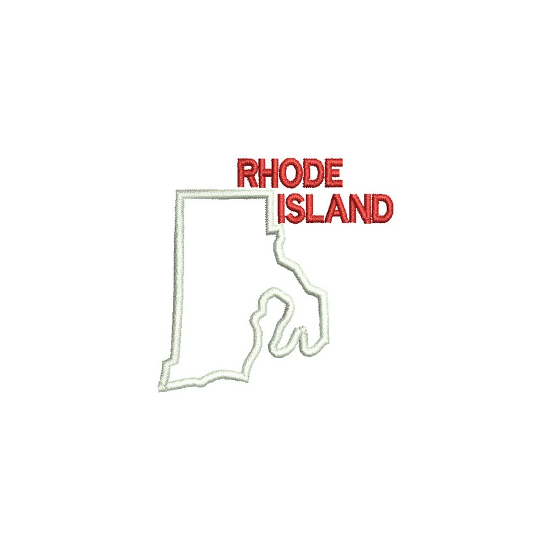 Rhode Island with Map Outline Default Title One Size