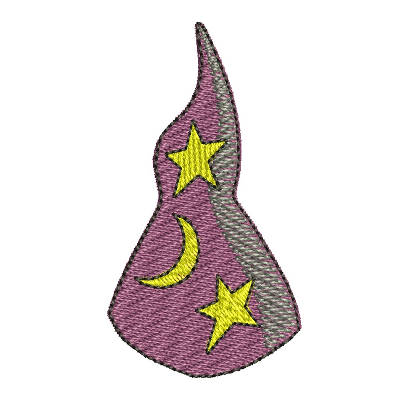 Stars and Moon Wizard Hat Logo Default Title One Size