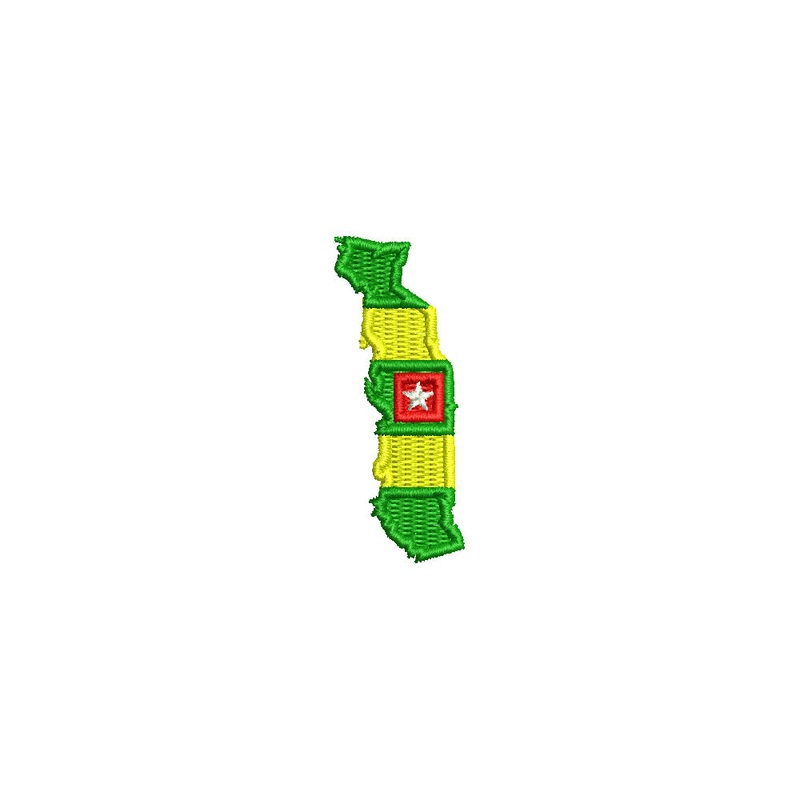 Togo Country Flag Map Default Title One Size