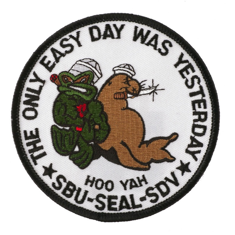 Assorted Navy Patches Seal & Frog One Size