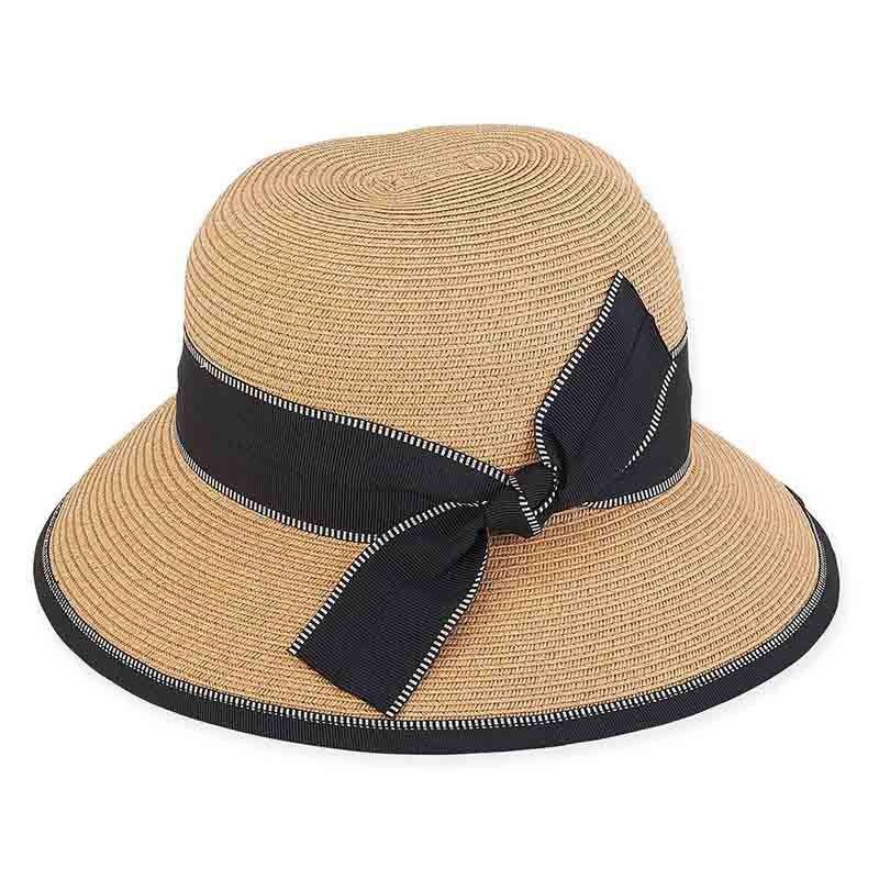 Ava Summer Hat with Stitched Ribbon Band – Sun ‘N’ Sand Hat Natural Medium (57 cm)