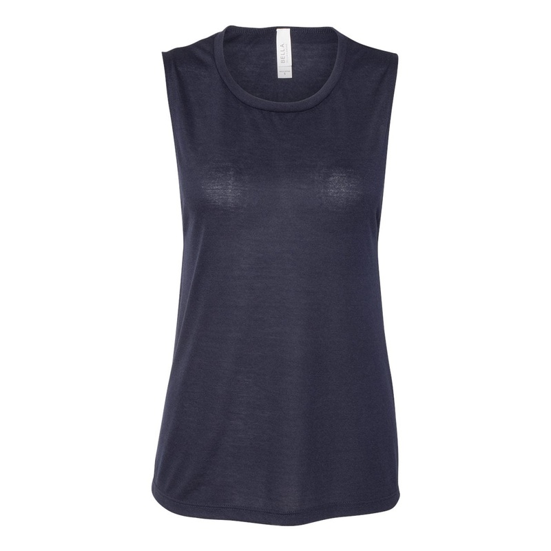 Bella + Canvas 8803 Women’s Flowy Scoop Muscle Tank – Midnight Midnight S