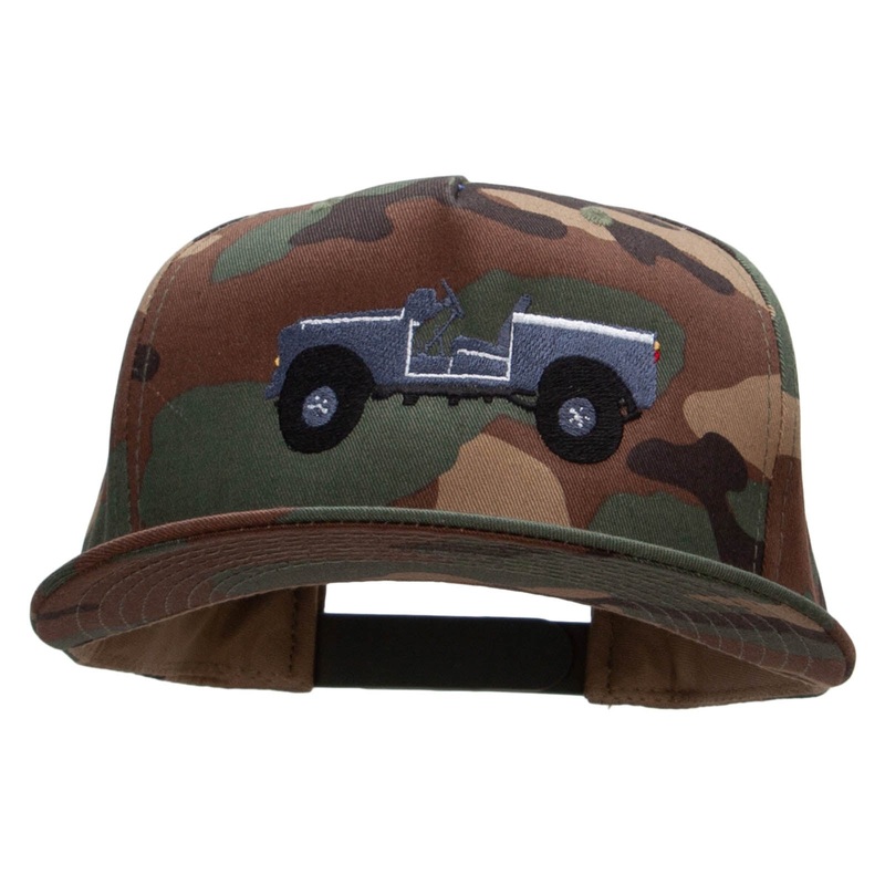 Classic Cruiser Car 5 Panel Camouflage Flat Bill Snapback Cap Camo One Size