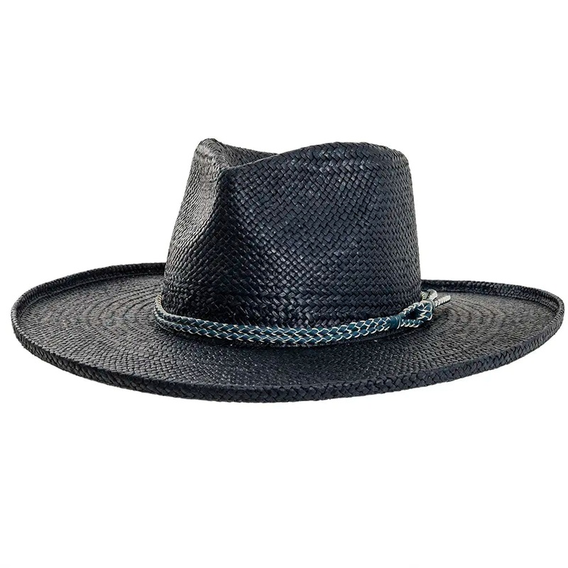 Horseshoe Bay | Womens Sun Straw Hat Navy S/M