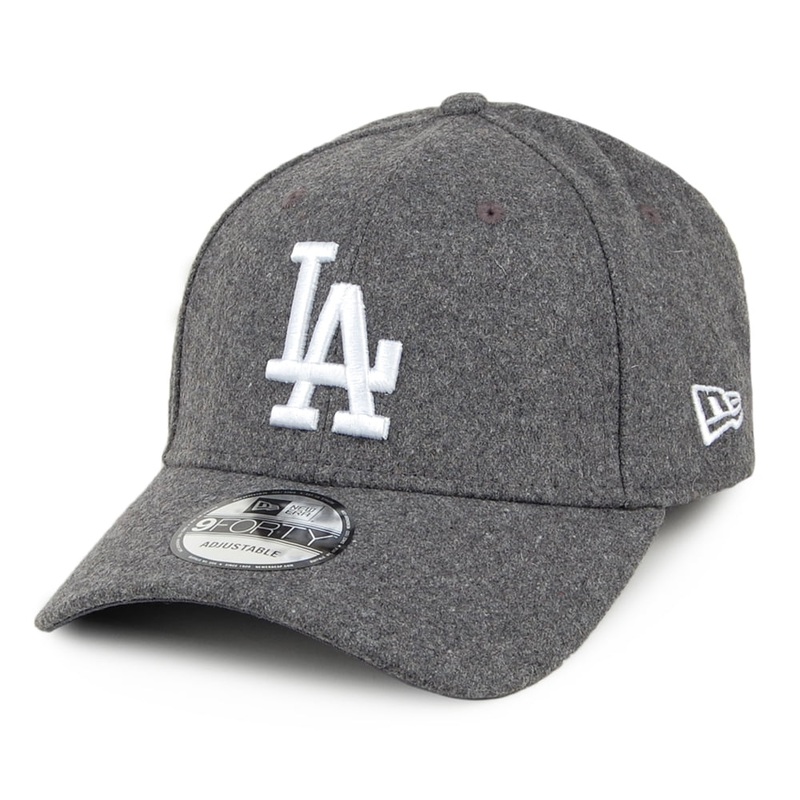 New Era 9FORTY L.A. Dodgers Baseball Cap MLB Melton – Grey Adjustable