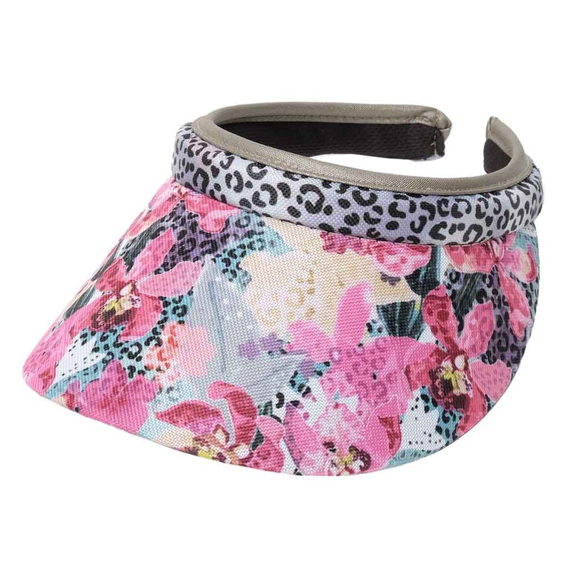 Orchid Cheetah Clip On Sun Visor – GloveIt Golf Visors Pink