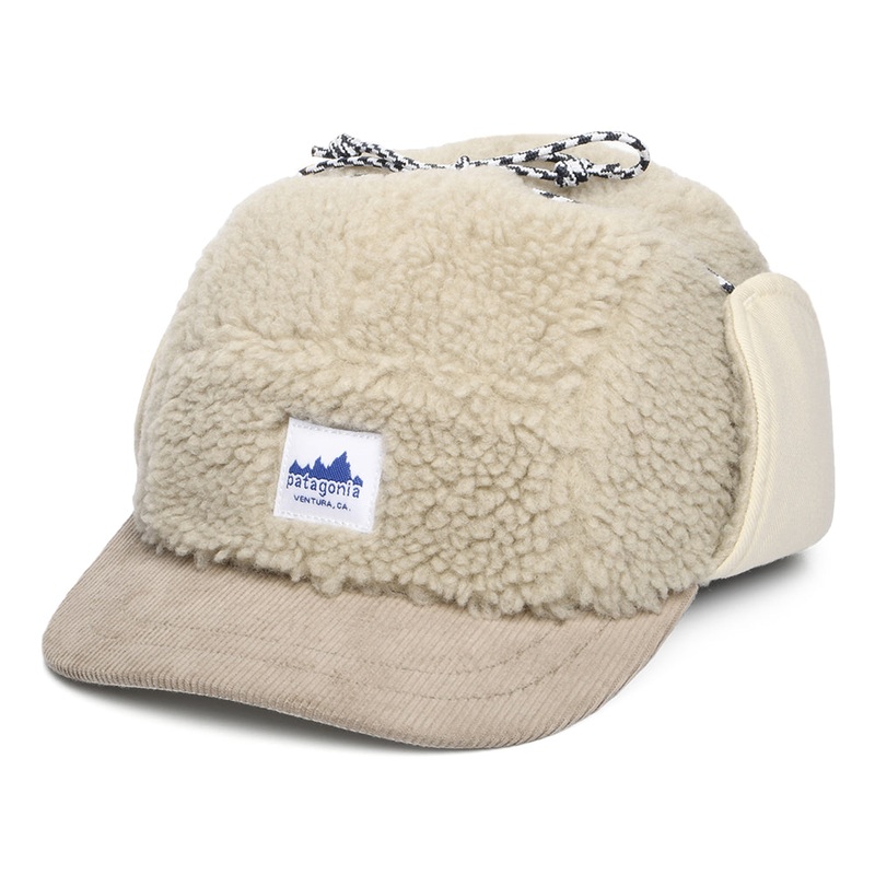 Patagonia Hats Range Pile Fleece 5 Panel Cap With Earflaps – Beige S