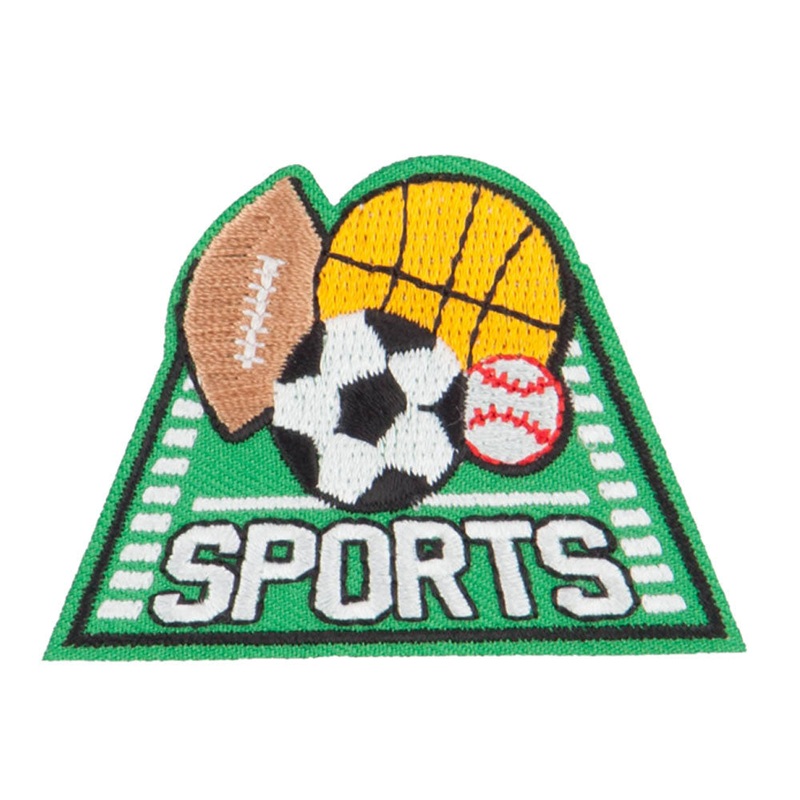 Sports Embroidered Patches Black Green One Size