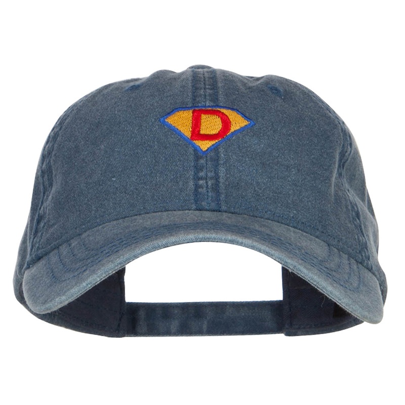 Super D Embroidered Washed Cap Navy One Size