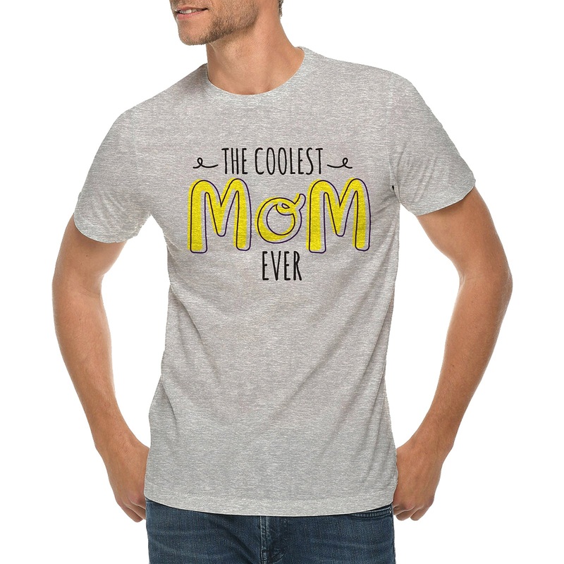 The Coolest Mom Ever Graphic Design Deluxe Jersey T-Shirt Heather Grey XS