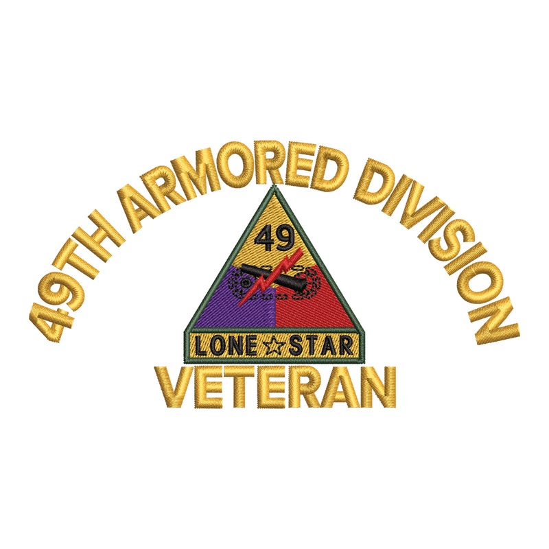 U.S. Army 49th Armored Division Logo U.S. Army 49th Armored Division Logo One Size