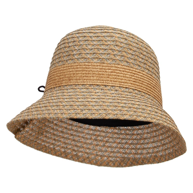 Women’s 2.5″ Folded Brim bow accent Bucket Hat Green Tweed One Size