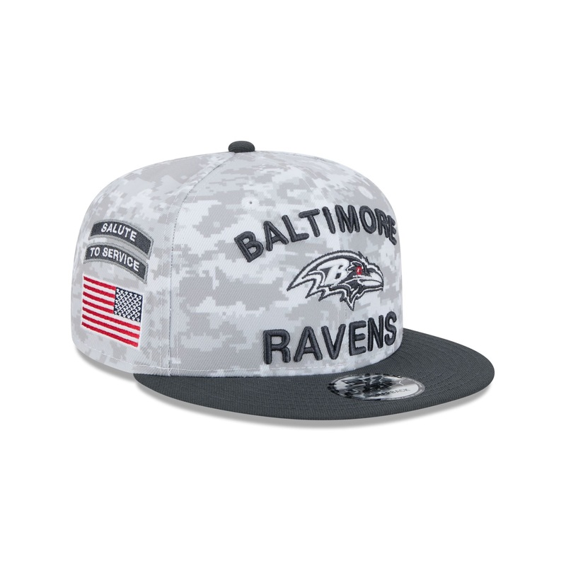 Baltimore Ravens 2024 Salute to Service 9FIFTY Snapback Hat One Size