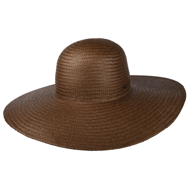 Brixton Hats Janae Wide Brim Toyo Straw Sun Hat – Brown X-Small/Small
