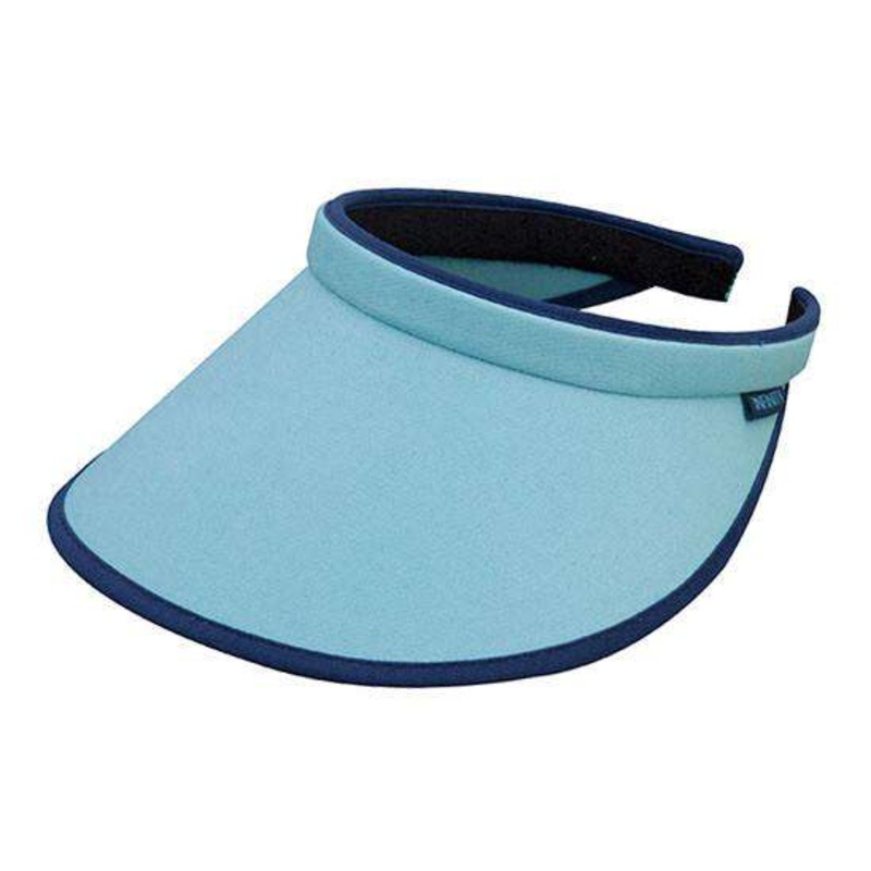 Brushed Cotton Clip-on Sun Visor with Contrast Trim – Blue Blue