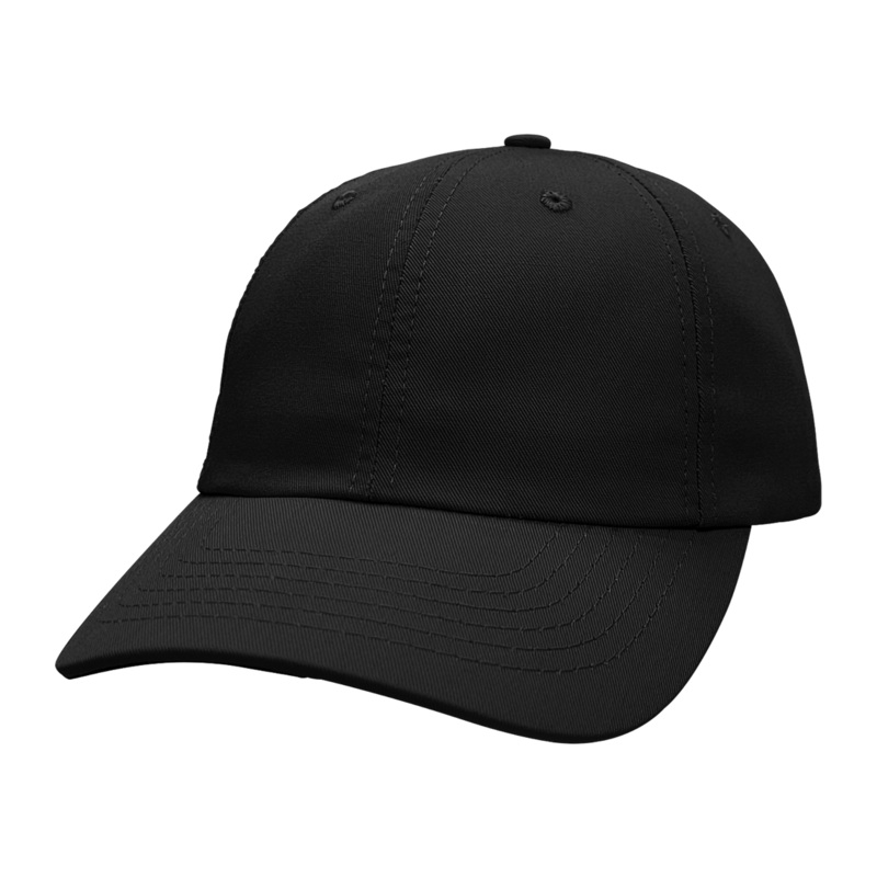 Cali Headwear US12 6 Panel Unstructured Cap USA Made Black