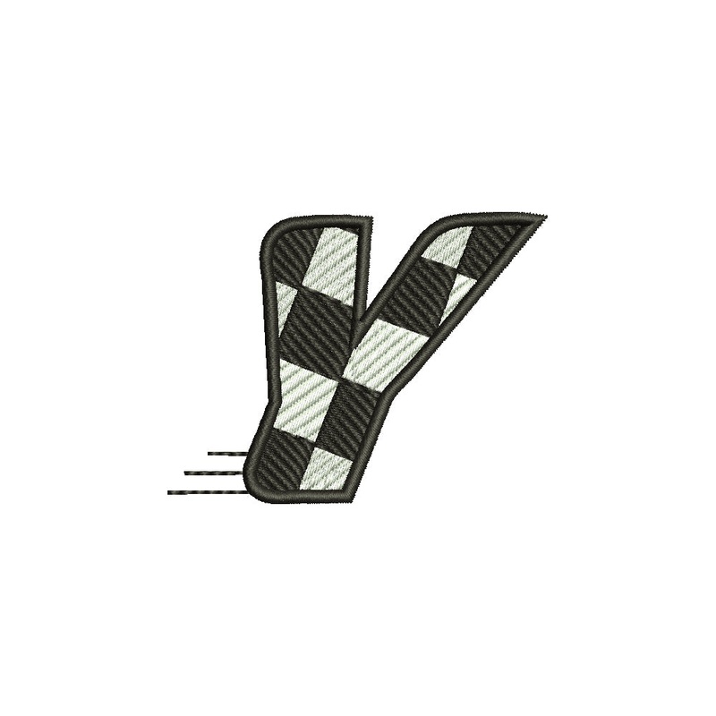 Checkered Flag Alphabet – Y Default Title One Size