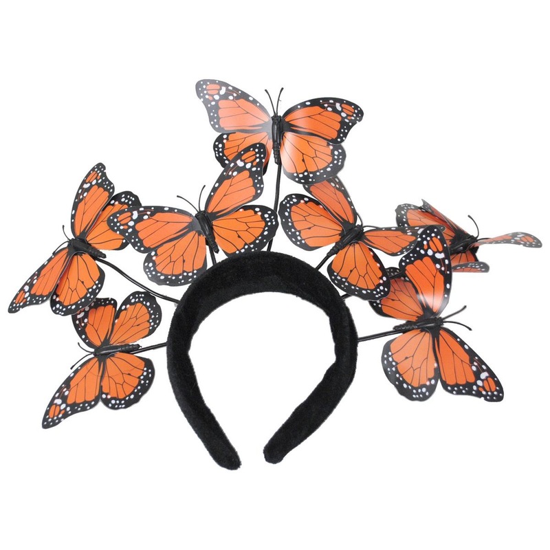 Deluxe Butterfly Headband ORANGE ONE SIZE FITS MOST