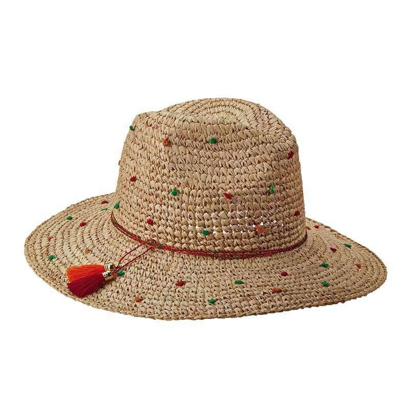 Dubrovnik Speckled Raffia Safari -Brooklyn Hats Natural