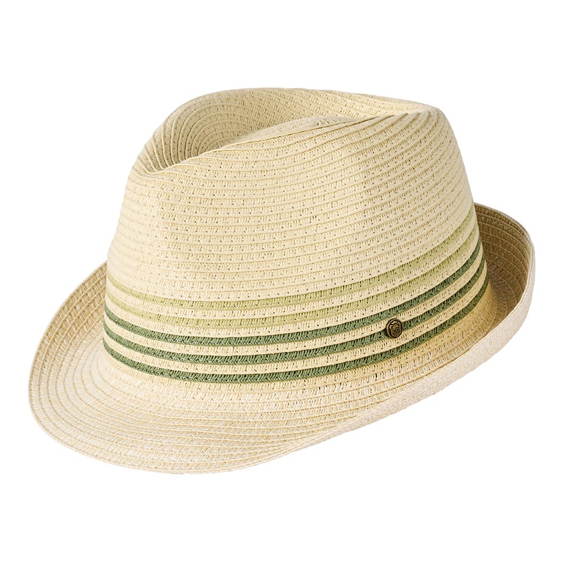 Failsworth Hats Lucca Toyo Straw Trilby Hat – Natural-Green S