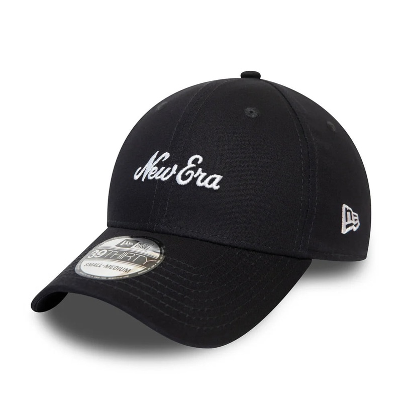 New Era 39THIRTY Baseball Cap – Cursive Logo – Navy Blue Small/Medium