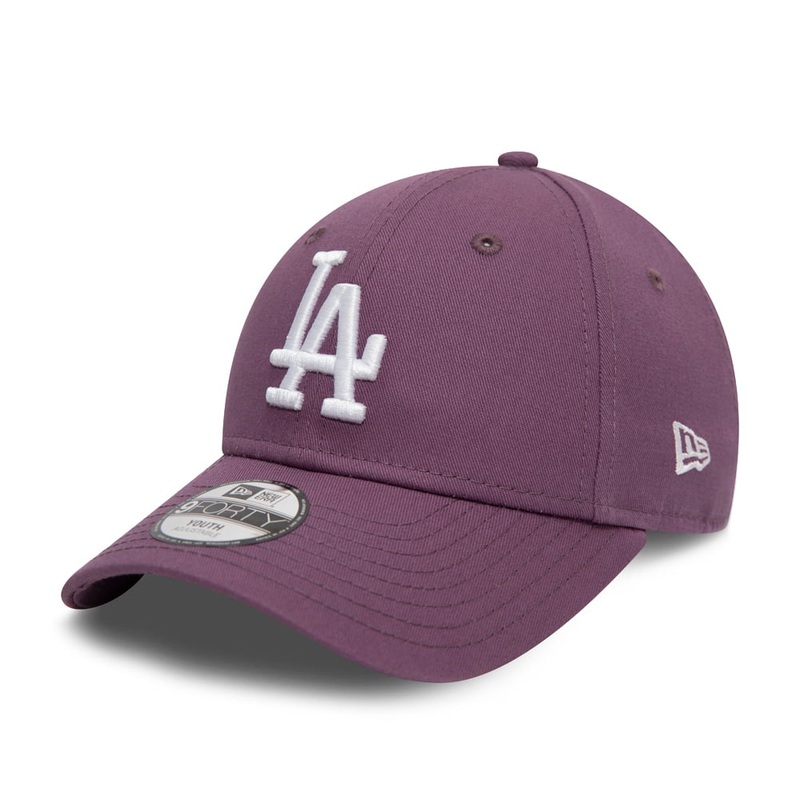 New Era Kids 9FORTY L.A. Dodgers Baseball Cap – MLB League Essential – Lavender CHILD ADJ.