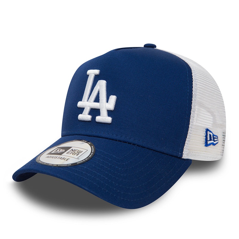 New Era L.A. Dodgers A-Frame Trucker Cap – MLB Clean Trucker – Royal Blue-White Adjustable
