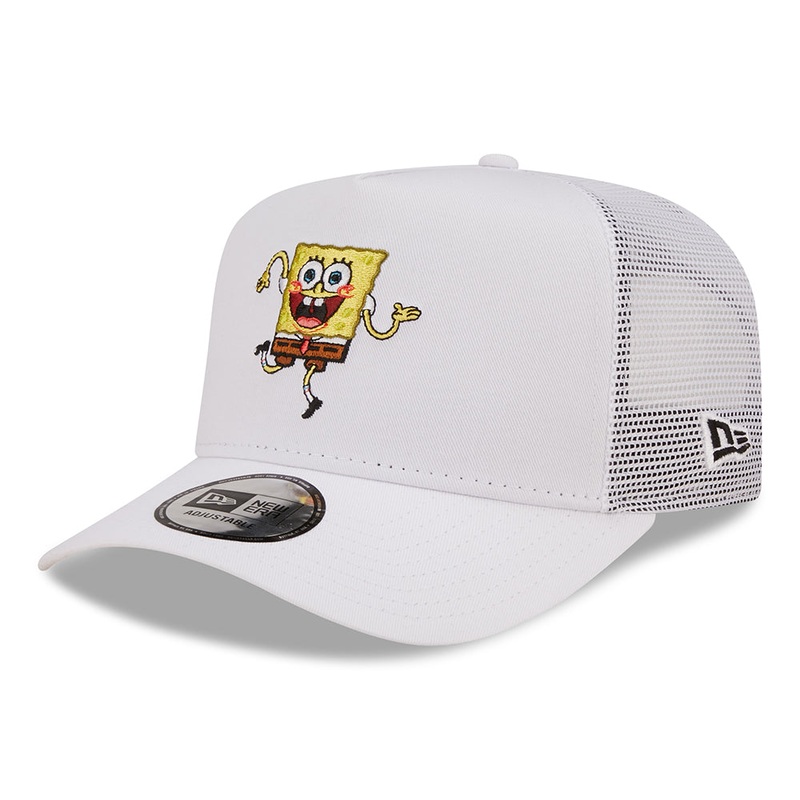 New Era SpongeBob SquarePants A-Frame Trucker Cap – Nickelodeon – White Adjustable
