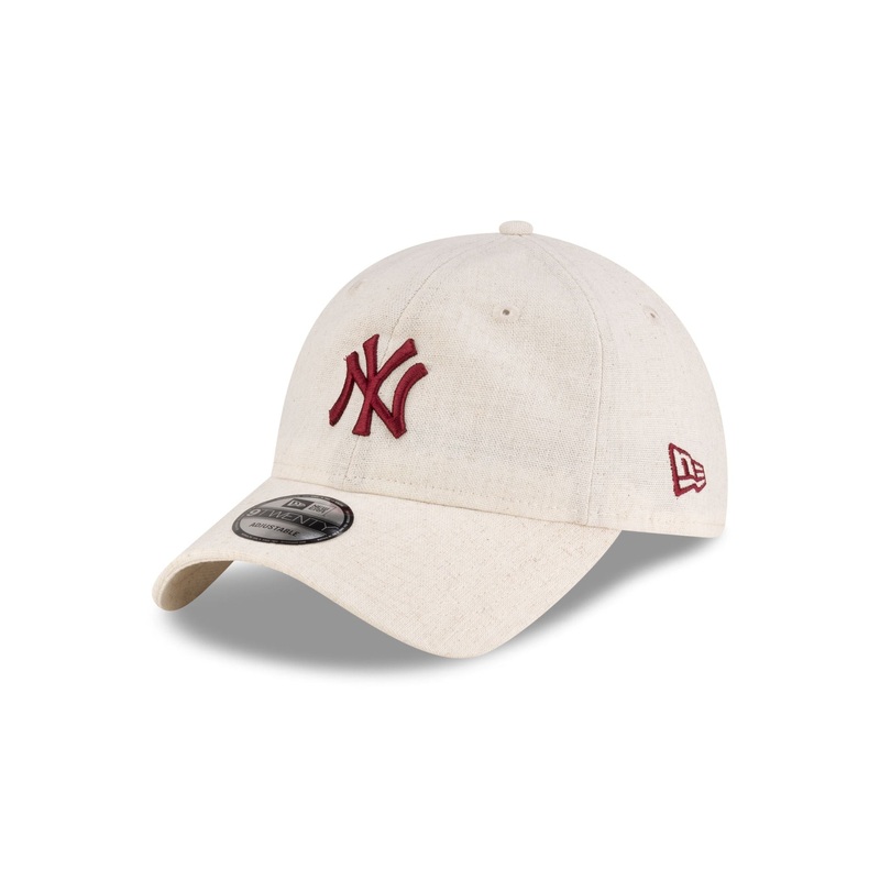 New York Yankees Linen Cream 9TWENTY Adjustable Hat One Size