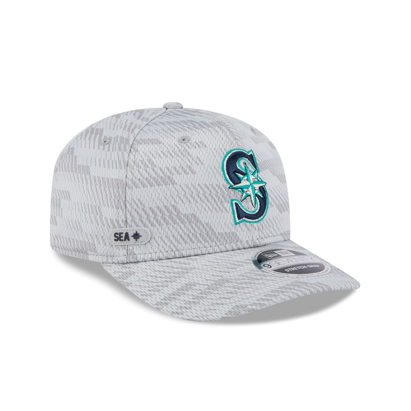 Seattle Mariners 2025 Clubhouse Gray 9SEVENTY Stretch-Snap Hat One Size