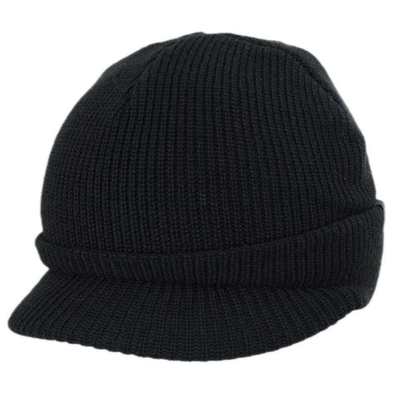 Sliced Peak Billed Beanie Hat BLACK ONE SIZE FITS MOST