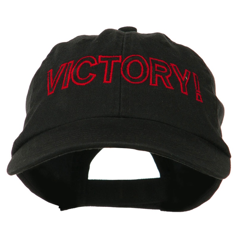 Victory Embroidered Washed Cap Black One Size