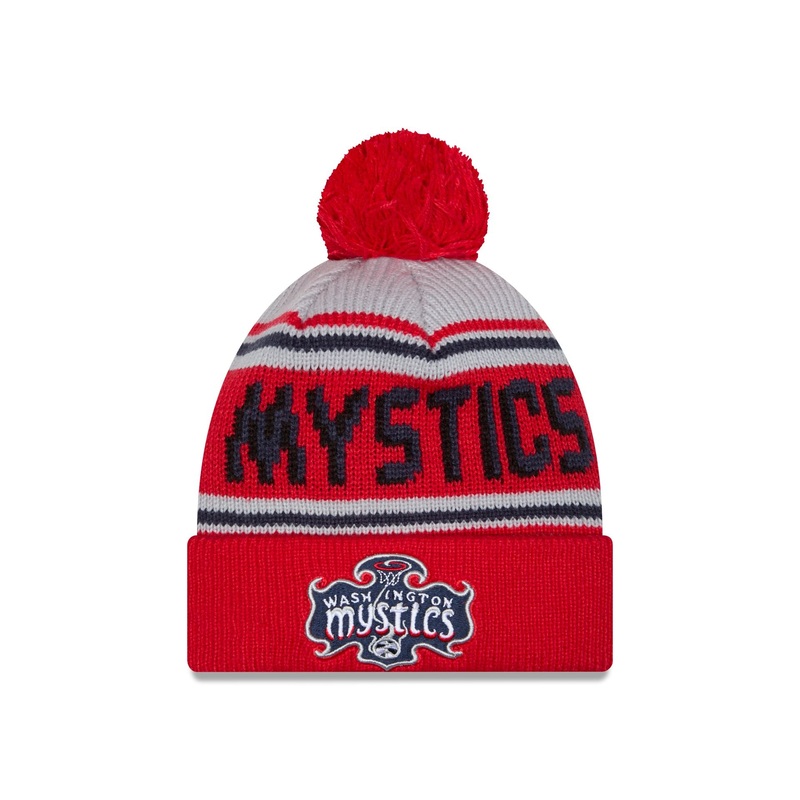 Washington Mystics 2024 Team Pom Knit Hat One Size