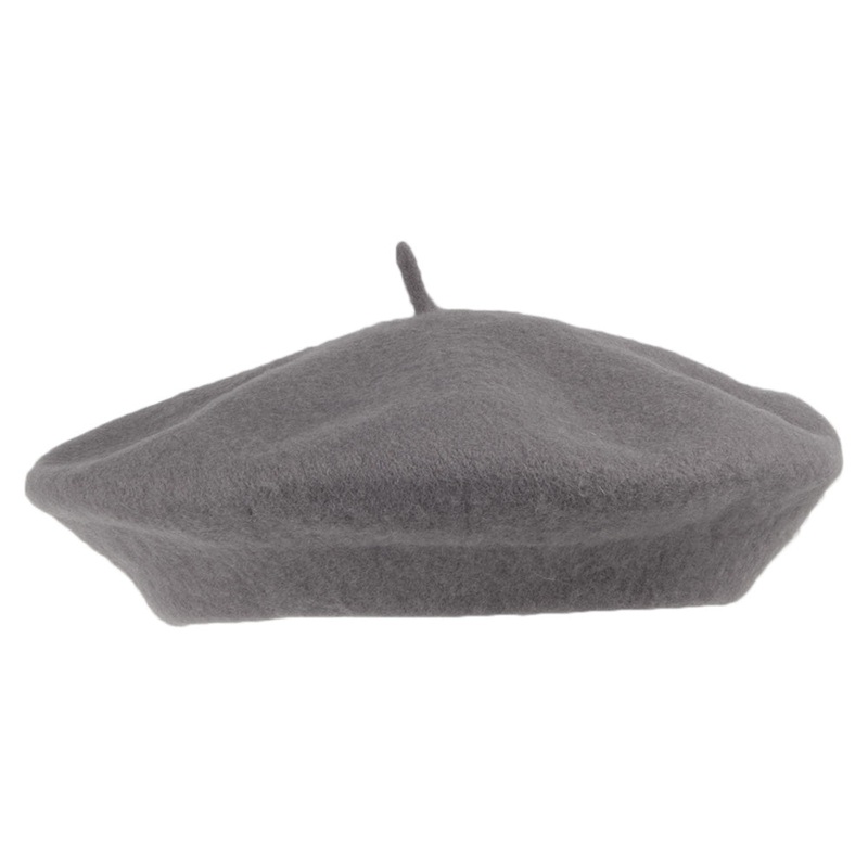 Wool Fashion Beret – Grey 1-Size