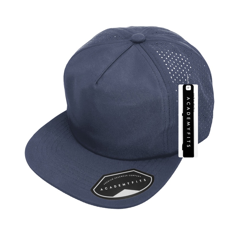 Academy Fits P-Nylon Perforated Snapback 4030 Black
