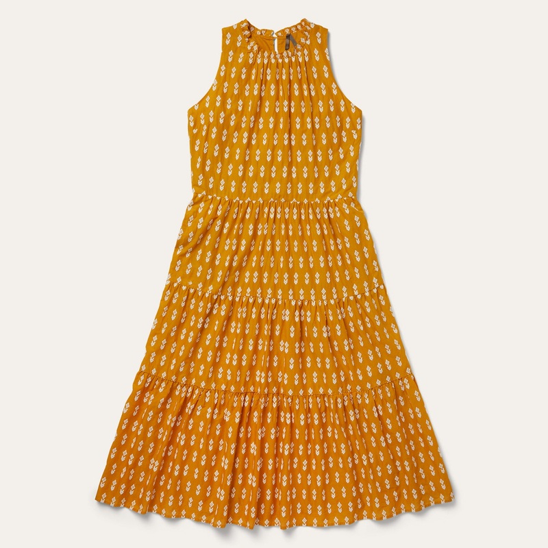 Aztec Dress Yellow XS