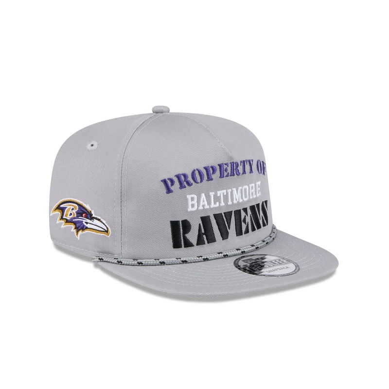 Baltimore Ravens Vintage Gray Rope Golfer Hat One Size