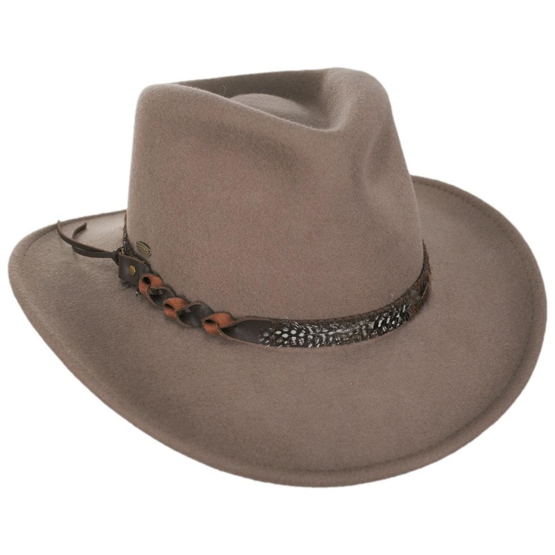 Desmonda Wool Felt Outback Hat MINK ONE SIZE FITS MOST