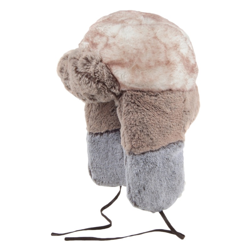 Kangol Mixed Faux Fur Trapper Hat – Multi-Coloured S